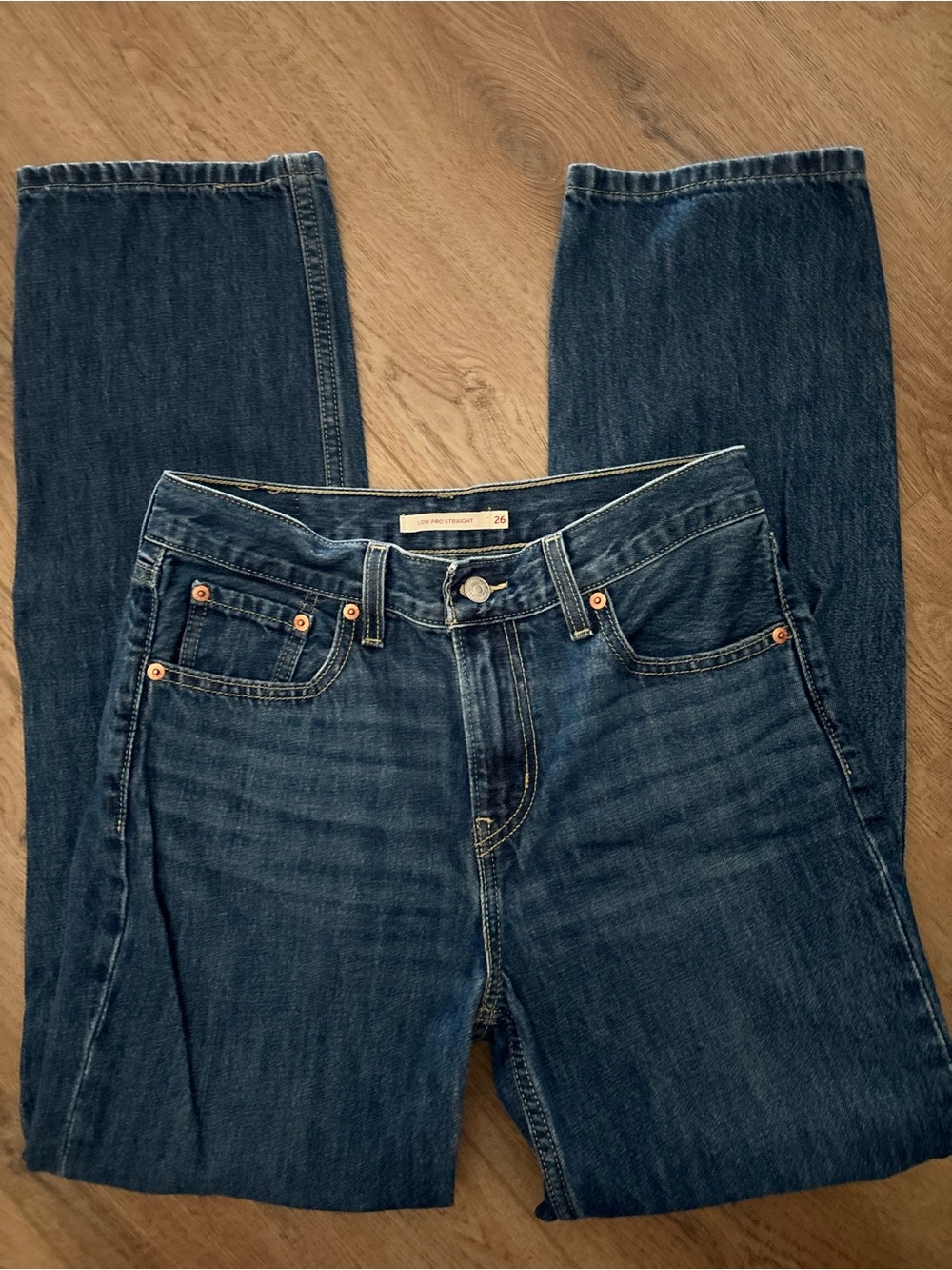 Levi's Straight Leg Jeans, Size 26(fits27")